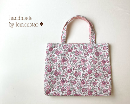 限定1点＊ミニトートバッグ【リバティ フェリシテ・ピンク】 トート