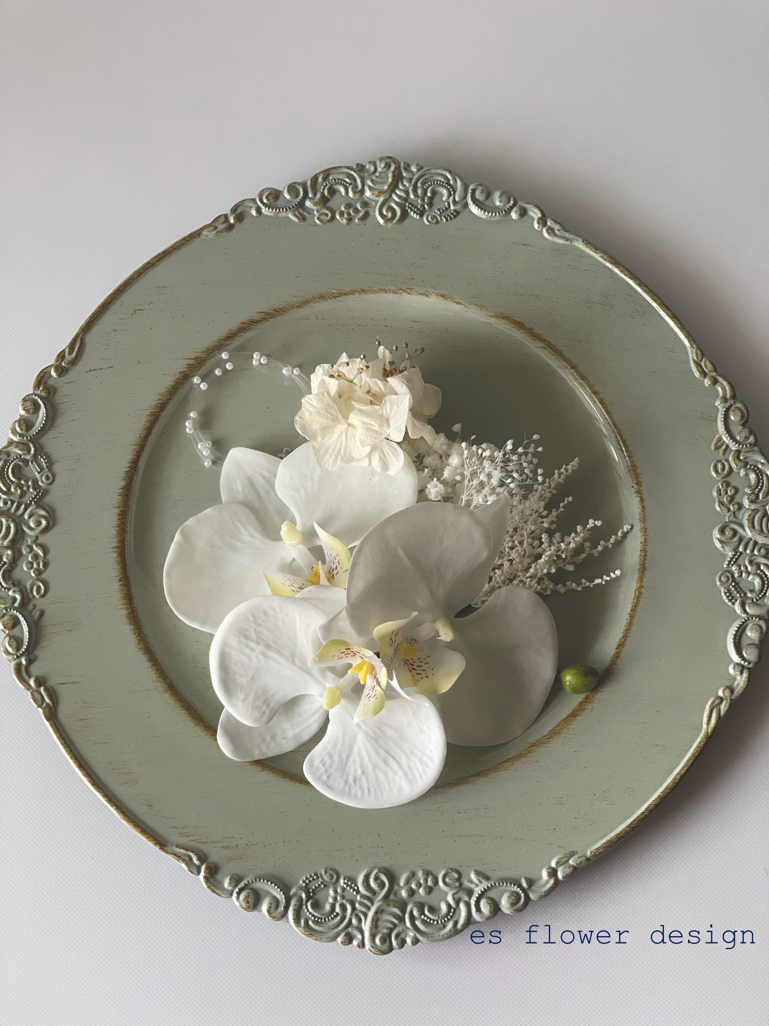 髪飾り ドレス用コチョウラン 洋装/和装 ウェディング 成人式 卒業式 和婚 胡蝶蘭