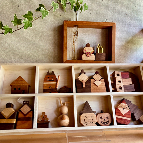 無垢の木の季節の飾り8つセット⭐︎送料無料 その他置物 木工房