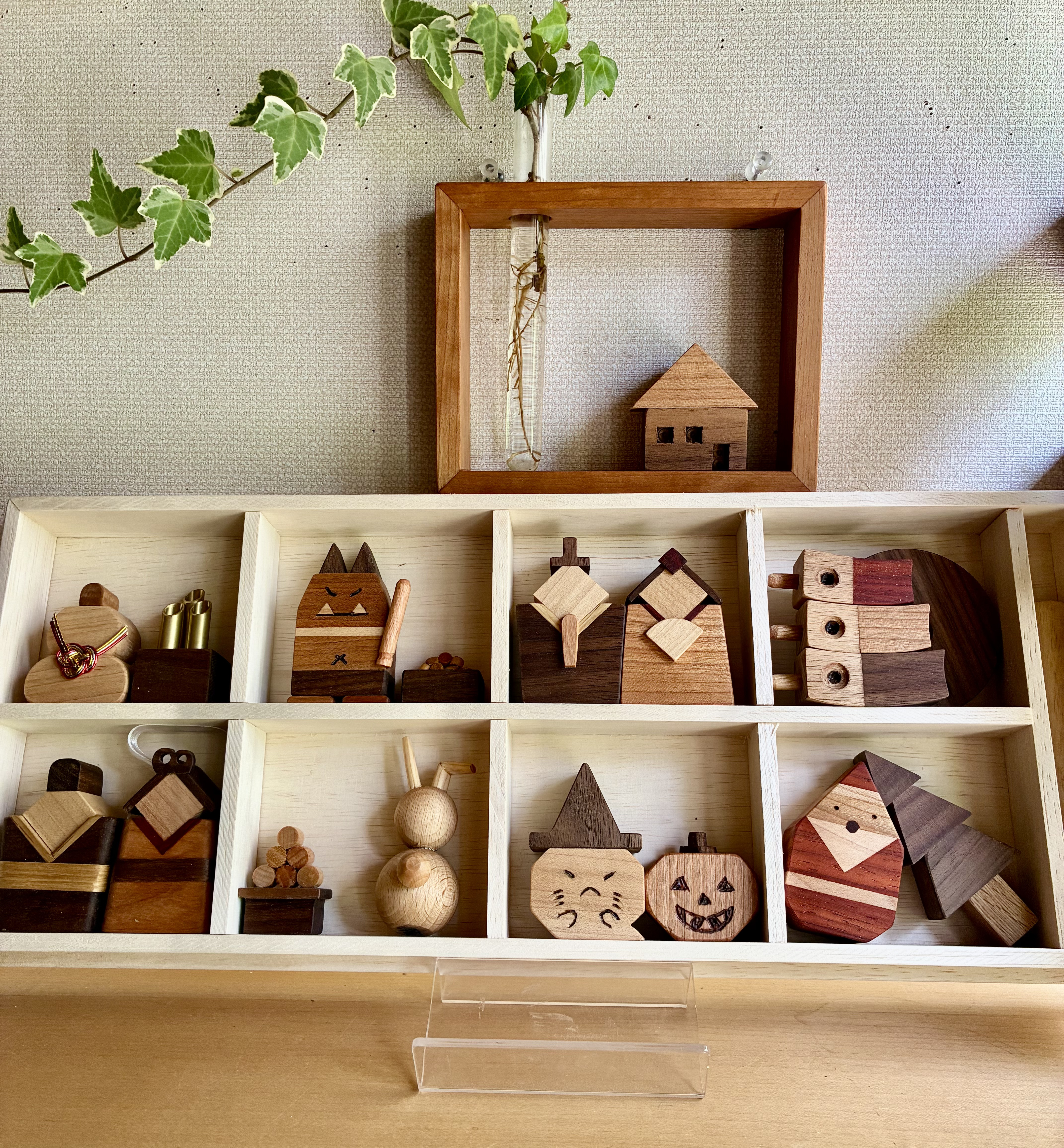 無垢の木の季節の飾り８つセット⭐︎送料無料