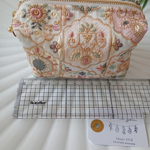 20㌢】魅せたいインド刺繍のBOXポーチ メリーゴーランド4種 ポーチ