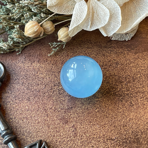 アクアマリン丸玉　パワーストーン置物 アクアマリン丸玉パワーストーン置物