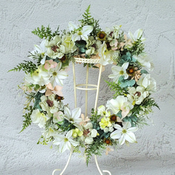 すずらんのリース18㎝/アーティフィシャルフラワー [No.201000] リース