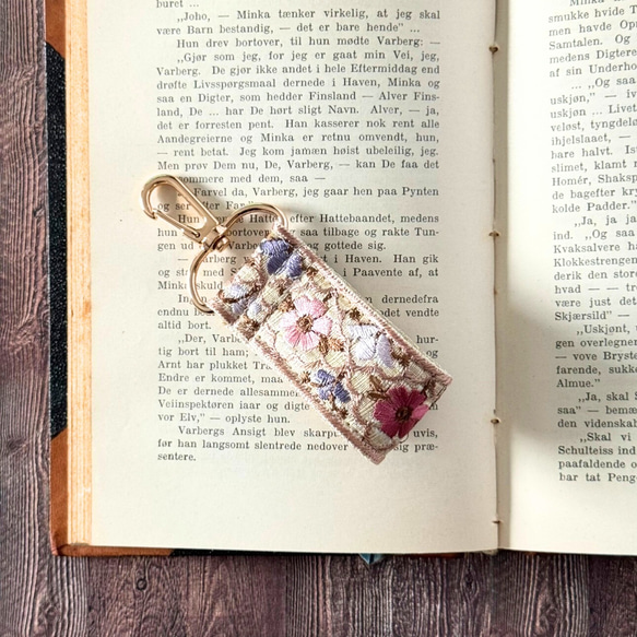 印度刺繡絲帶鑰匙圈拉鍊掛飾包包掛件迷你智慧型手機掛件 第7張的照片