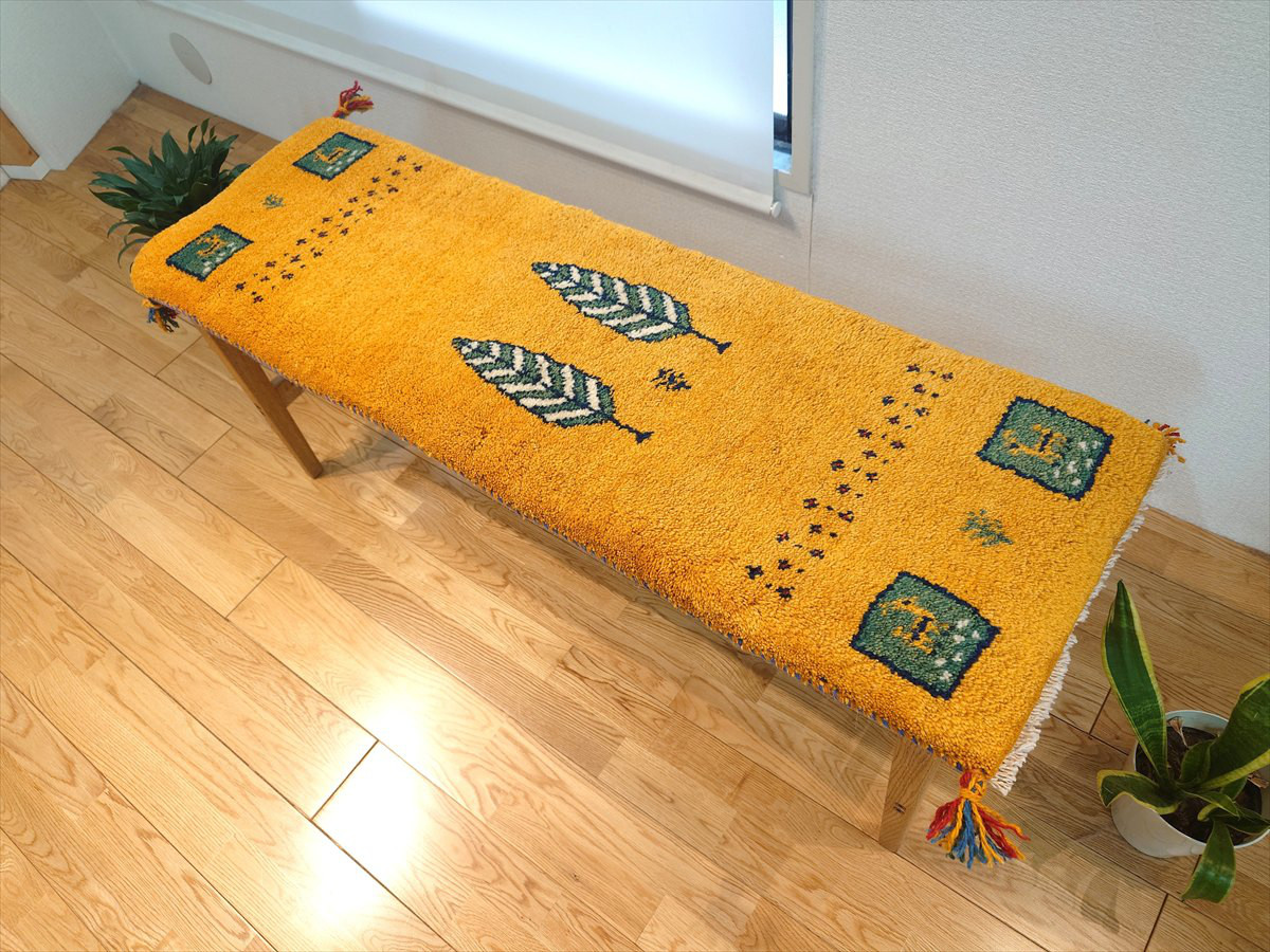 ペルシャ絨毯 ペルシャギャッベ ランナー ギャッベ (ギャベ) 122x40cm