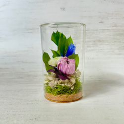 ✽やさしく寄り添う✽モダンなお供え花【funeral glass flower 〜sweet lilac～ 】 2枚目の画像