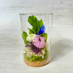 ✽やさしく寄り添う✽モダンなお供え花【funeral glass flower 〜sweet lilac～ 】 1枚目の画像
