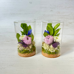 ✽やさしく寄り添う✽モダンなお供え花【funeral glass flower 〜sweet lilac～ 】 5枚目の画像