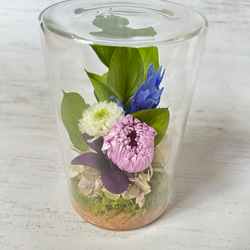 ✽やさしく寄り添う✽モダンなお供え花2個セット【funeral glass flower 〜sweet lilac～ 】 5枚目の画像