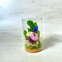 ✽やさしく寄り添う✽モダンなお供え花2個セット【funeral glass flower 〜sweet lilac～ 】 3枚目の画像