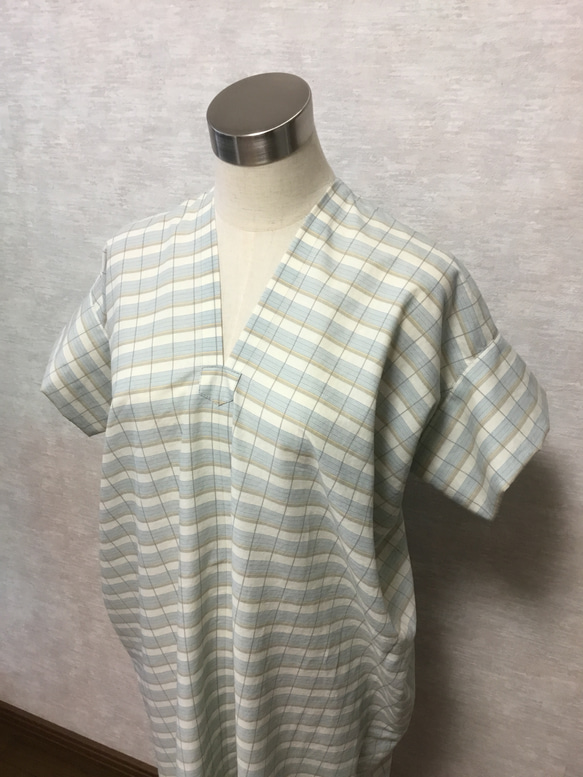 ★【最終半額セール】軽くて夏に涼しく楽々！横のドレープが大人で可愛いワンピース【大人カジュアル】スクエアワンピース 6枚目の画像