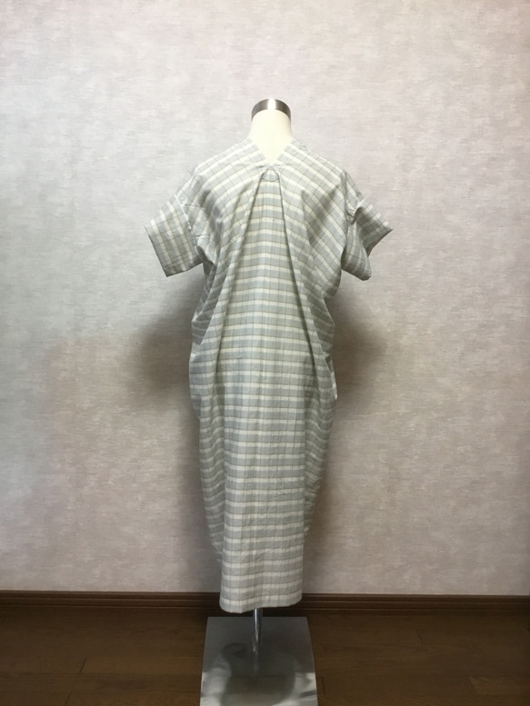 ★【最終半額セール】軽くて夏に涼しく楽々！横のドレープが大人で可愛いワンピース【大人カジュアル】スクエアワンピース 5枚目の画像