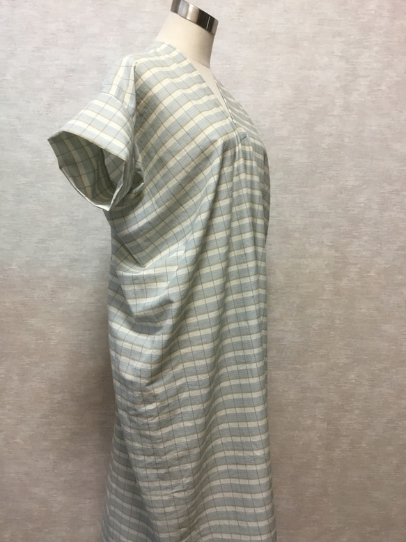 ★【最終半額セール】軽くて夏に涼しく楽々！横のドレープが大人で可愛いワンピース【大人カジュアル】スクエアワンピース 7枚目の画像
