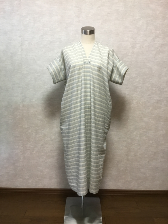 ★【最終半額セール】軽くて夏に涼しく楽々！横のドレープが大人で可愛いワンピース【大人カジュアル】スクエアワンピース 3枚目の画像