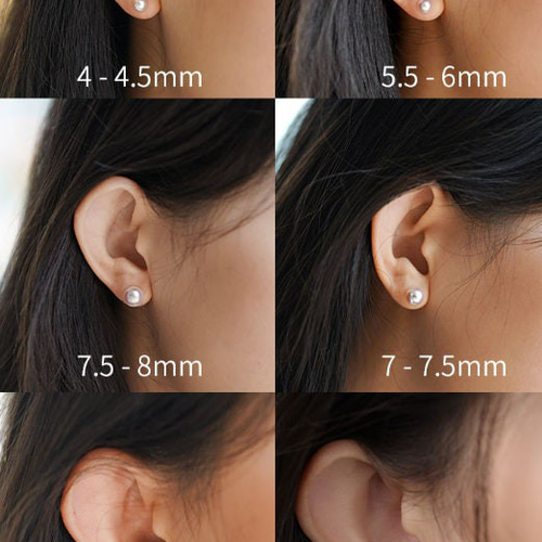 グランドホールセール 7.5-10mm Corer】日本製 La アコヤ真珠 18K ピアス 天然海水真珠 アクセサリー