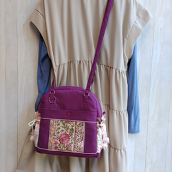 ★パッチワークとインド刺繍リボンのバッグ（ピーコックグリーン）★使い方は4通り【Creema限定】 19枚目の画像