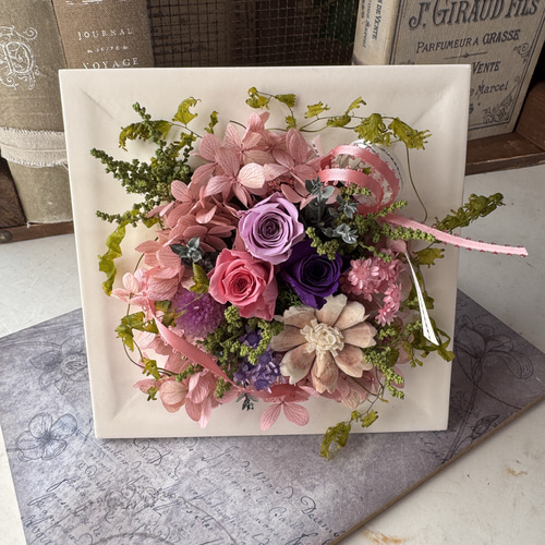 ピンクパープル〜プリザーブドフラワーアレンジ プリザーブドフラワー