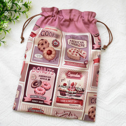 かわいいミニ巾着♡【くまさん】ピンク ポーチ 編み物 巾着袋 巾着袋