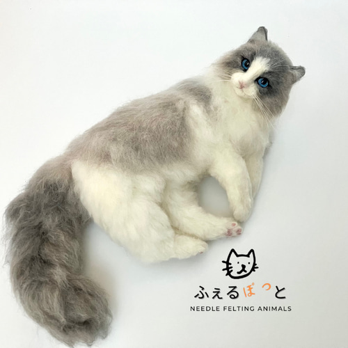 羊毛フェルト 猫 ハンドメイド ジン オーダー】羊毛フェルト うちの子 猫 シンガプーラ アビシニアン