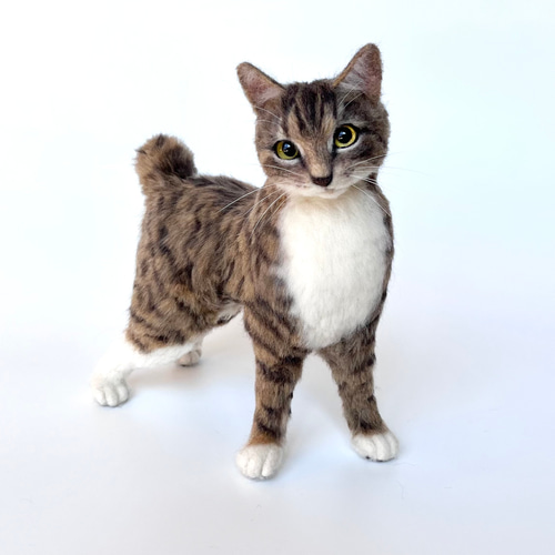 オーダー】羊毛フェルト うちの子 猫 シンガプーラ アビシニアン