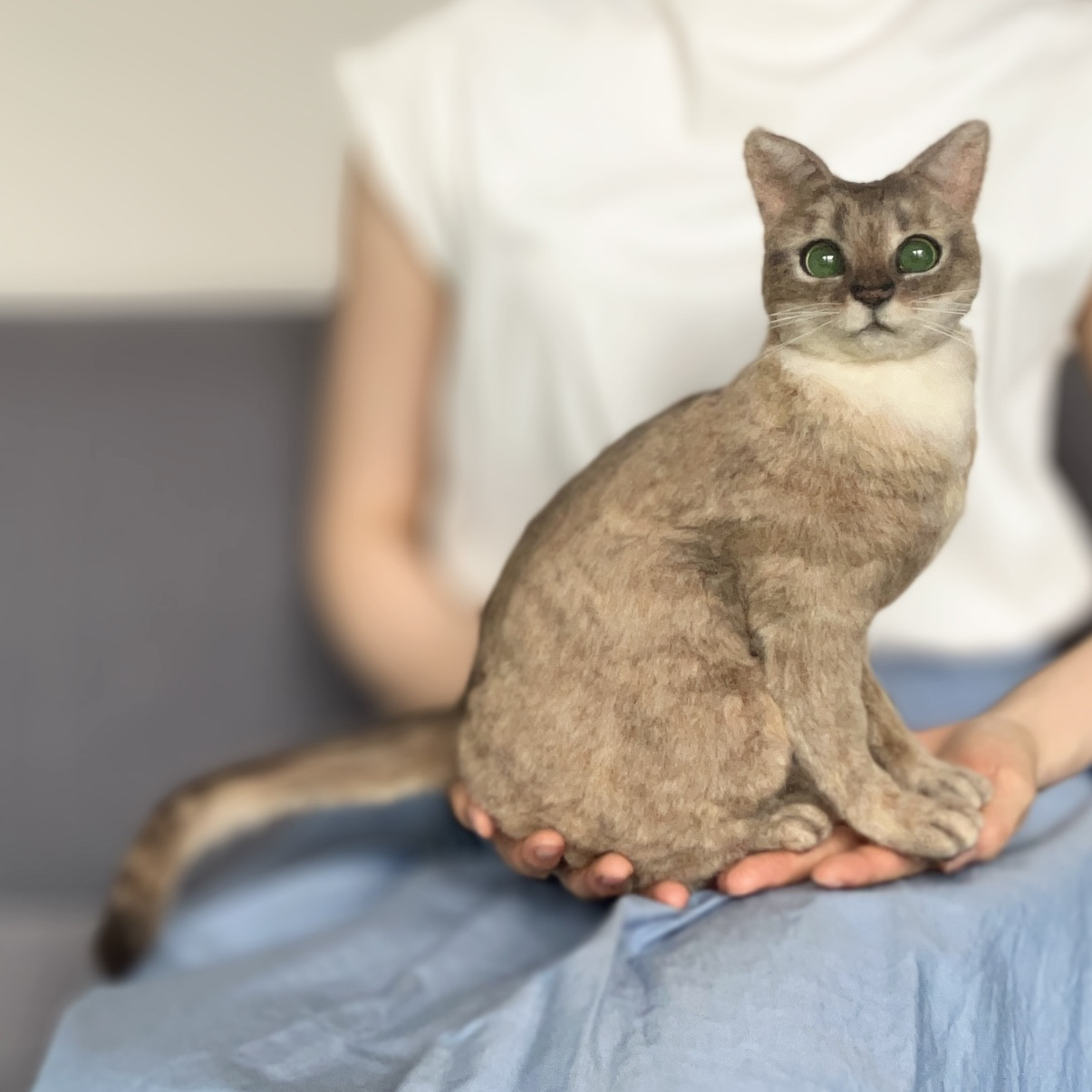 【オーダー】羊毛フェルト　うちの子　猫　シンガプーラ　アビシニアン　アメリカンショートヘア　エキゾチック　キジトラ