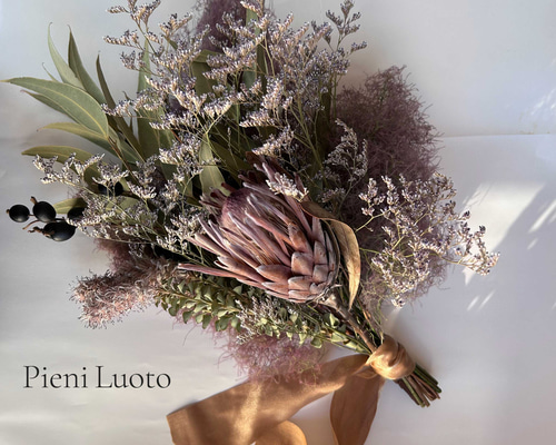 プロテア×スモークツリー】大人なダスティピンク もふもふ ドライ