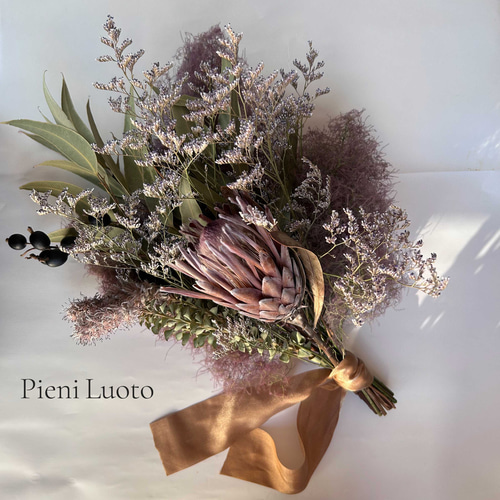 プロテア×スモークツリー】大人なダスティピンク もふもふ ドライ