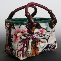 古布 一閑張りバッグ ハンドバッグ はなかご 通販 19486603