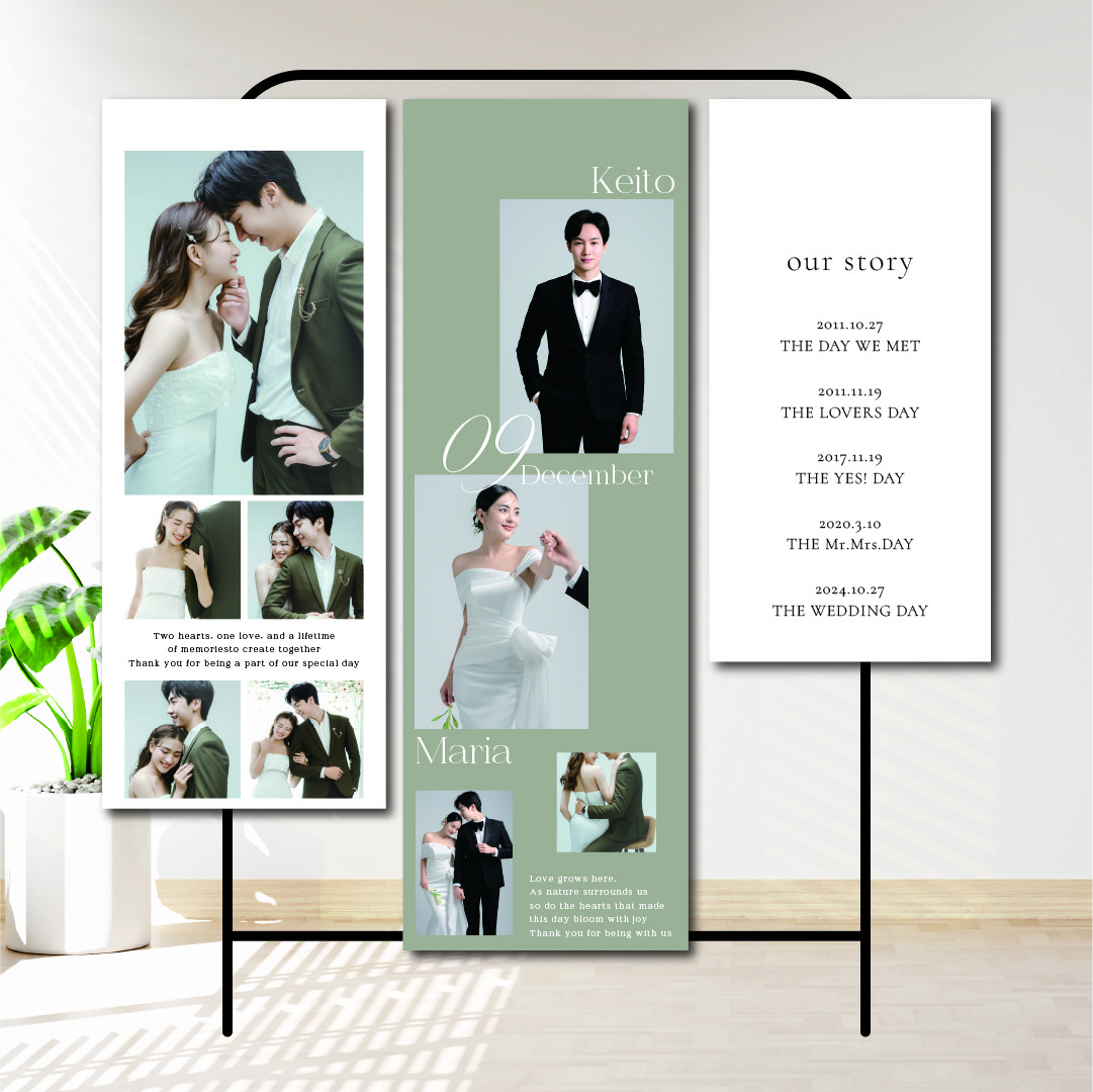 ミニタペストリー【TP06】2枚セット　結婚式　ウェルカムスペース　ウェディング　ウェルカムタペストリー