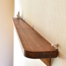 杉無垢材のCDディスプレイレール 6枚用 ウォールシェルフ CDラック