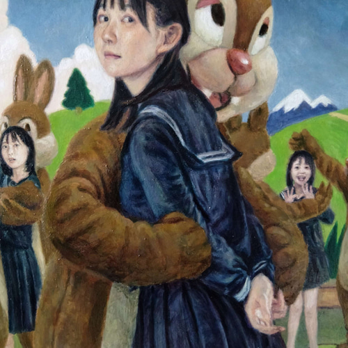 ◇【しらないせかい 巣穴の中とうさぎの中】◇絵画 原画販売