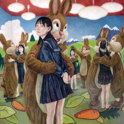 【原画】『共鳴する森の音』ウサギの絵　オルガン 原画】『共鳴する森の音』ウサギの絵 オルガン ハンス・ホフマン