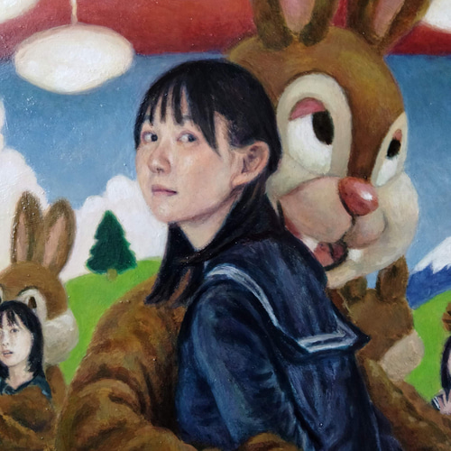 ◇【しらないせかい 巣穴の中とうさぎの中】◇絵画 原画販売
