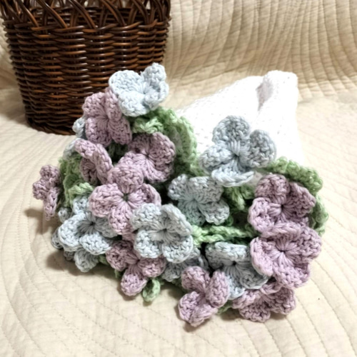 受注制作）花束ブランケット 紫陽花 その他インテリア雑貨 HITOMI.S