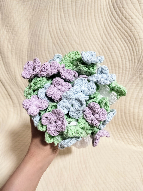 受注制作）花束ブランケット 紫陽花 その他インテリア雑貨 HITOMI.S