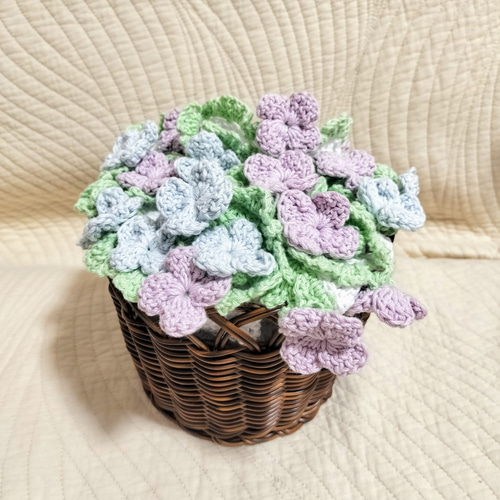受注制作）花束ブランケット 紫陽花 その他インテリア雑貨 HITOMI.S