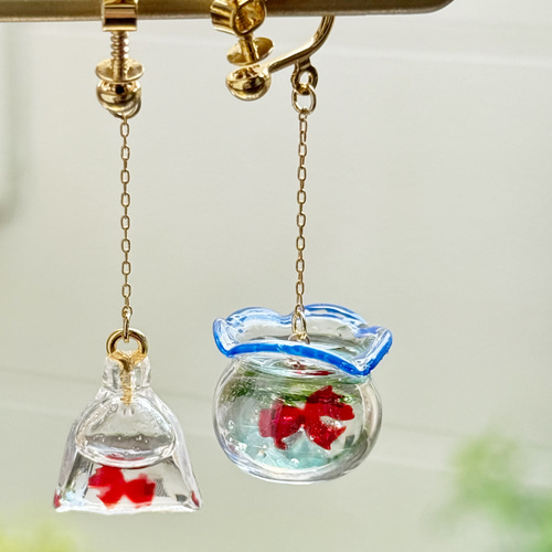 Creema限定】金魚好きのあなたに贈る！ピアスイヤリングセット