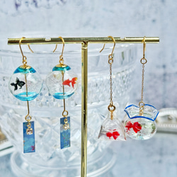 Creema限定】金魚好きのあなたに贈る！ピアスイヤリングセット