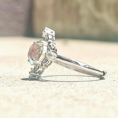 ヴィンテージサフィレット　ヴィクトリアンデザインシルバーリング 8mm ヴィンテージサフィレット サフィリーンのヴィクトリアンデザイン