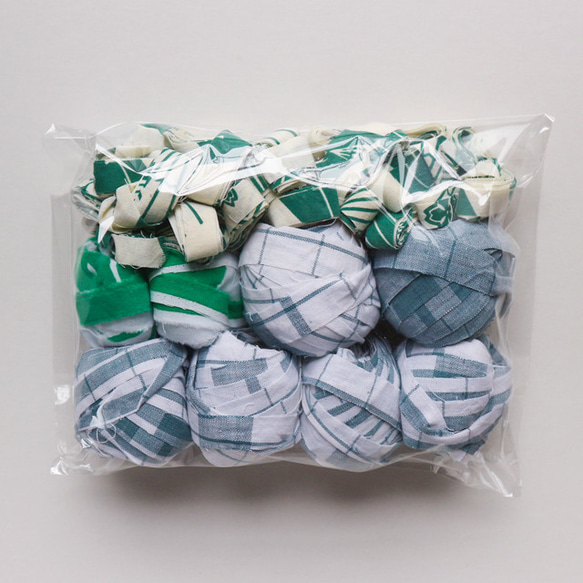 【裂き布アソート】お得なグリーン系MIX　200g_47 1枚目の画像