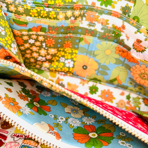 ペコ☆　ハンドメイド大判パッチワーク ハンドメイド パッチワーク 大判サイズ ベッドカバー マルチカバー