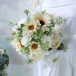 ◇ナチュラル ホワイト＆グリーン 90cm テーブル装花◇ウエディング