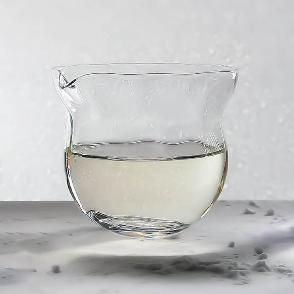 片口 ガラス製 ガラス ダブルウォール片口 きよ-kiyo- 250ml （耐熱ガラス