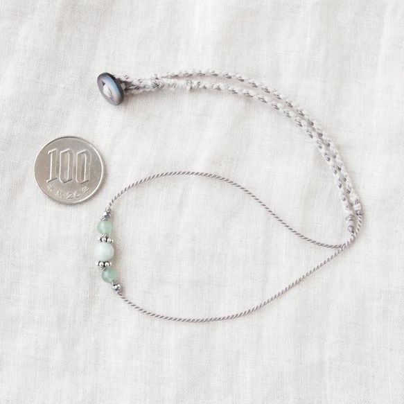 Petite Short Necklace（翡翠×グリーンアベンチュリン） 6枚目の画像