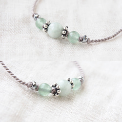 Petite Short Necklace（翡翠×グリーンアベンチュリン） 4枚目の画像