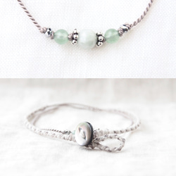 Petite Short Necklace（翡翠×グリーンアベンチュリン） 5枚目の画像