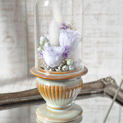 ✽やさしく寄り添う✽モダンなお供え花【funeral glass flower 〜small dome～ 】 4枚目の画像