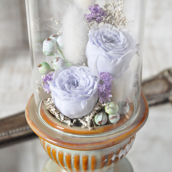 ✽やさしく寄り添う✽モダンなお供え花【funeral glass flower 〜small dome～ 】 5枚目の画像