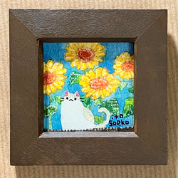 「 花火じゃらし 」B5大きめ 花火 盆おどり 猫イラスト 色鉛筆画 猫と花火イラスト - No: 80179｜無料イラスト・フリー素材なら