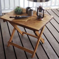 折りたたみ式　可変式木製テーブル　ハンドメイド 折りたたみテーブル 幅105cm 長方形 角型 木製 天然木 テーブル デスク
